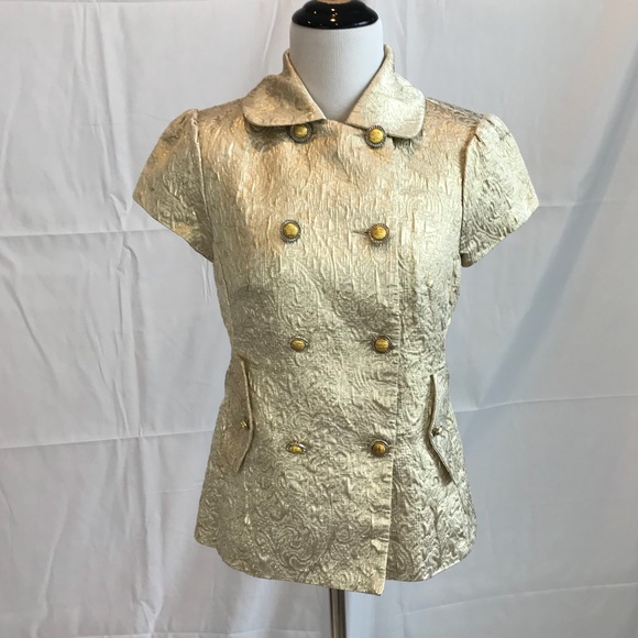 Rampage gold brocade jacket size medium - Picture 2 of 5